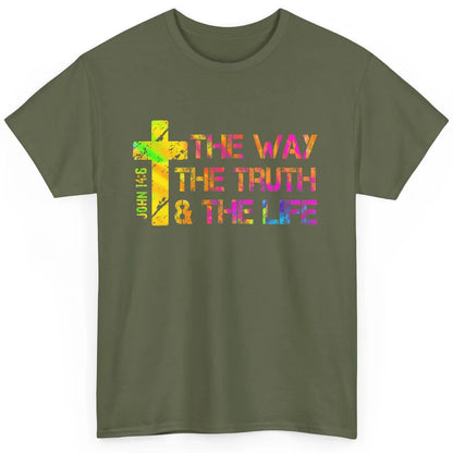 Way Truth Life Bible Verse Cross Christian Jesus God Faith Classic Unisex T-Shirt