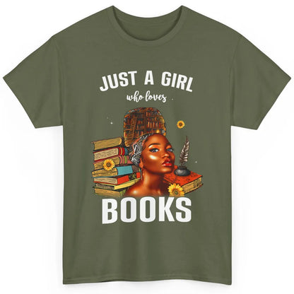 Black Girl Just A Girl Loves Books Magic Librarian Read Book Classic Unisex T-Shirt