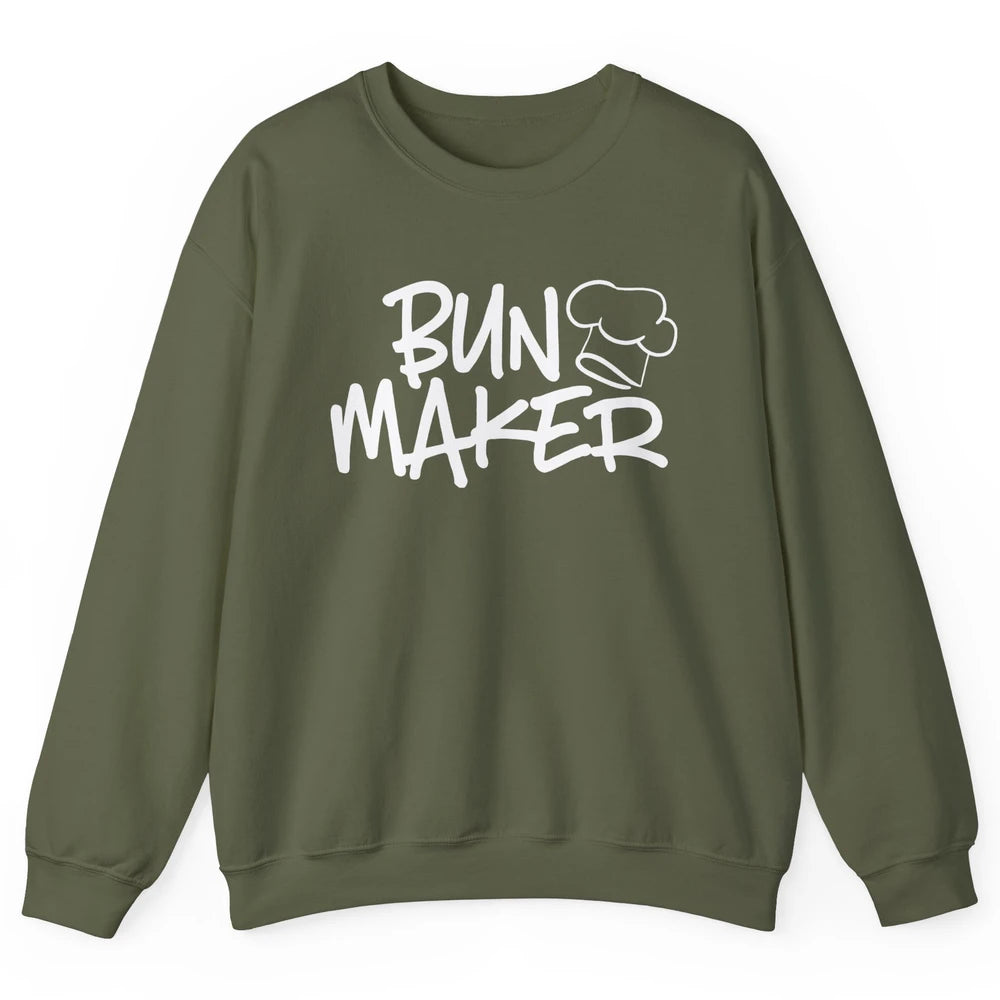 Bun Maker Bun Baker Pregnancy Announcement Baby Reveal Gift Unisex Crewneck Sweatshirt