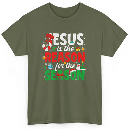 Merry Christmas Jesus The Reason For Season Xmas Candy Tree Classic Unisex T-Shirt