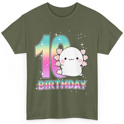 Cute Axolotl 10th Birthday Girl Boy 10 Years Old Birthday Classic Unisex T-Shirt