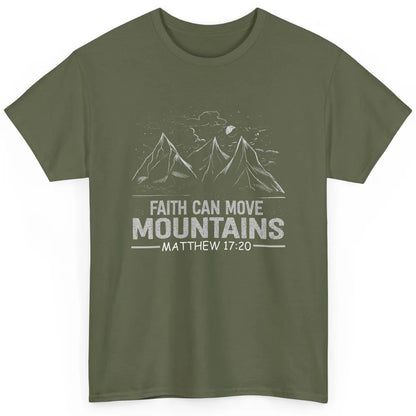 Vintage Faith Move Mountains Bible Verse Jesus Christian God Classic Unisex T-Shirt