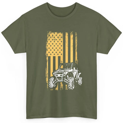 Retro UTV American Flag 4 Wheel Mud Riding SXS Life Offroad Classic Unisex T-Shirt