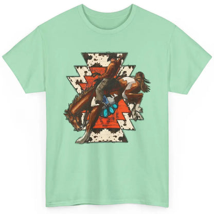 Aztec Cowhide Rodeo Hold Your Horses Cowboy Western Gemstone Classic Unisex T-Shirt