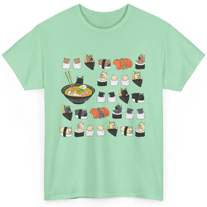 French Bulldog Sushi Ramen Bowl Japanese Kawaii Frenchie Mom Classic Unisex T-Shirt