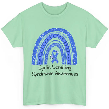 Cyclic Vomiting Syndrome Awareness Blue Ribbon Rainbow Classic Unisex T-Shirt