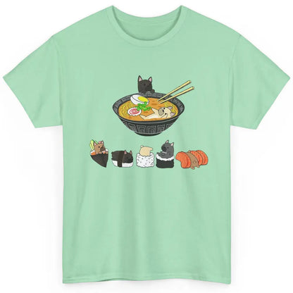 French Bulldog Sushi Ramen Bowl Japanese Kawaii Frenchie Mom Classic Unisex T-Shirt