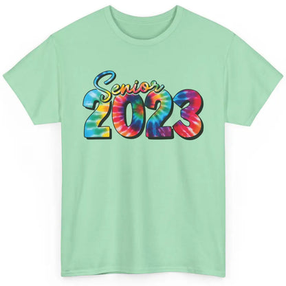 Tie Dye Senior 2023 Class Of 2023 Graduate Bachelor Hat Gift Classic Unisex T-Shirt