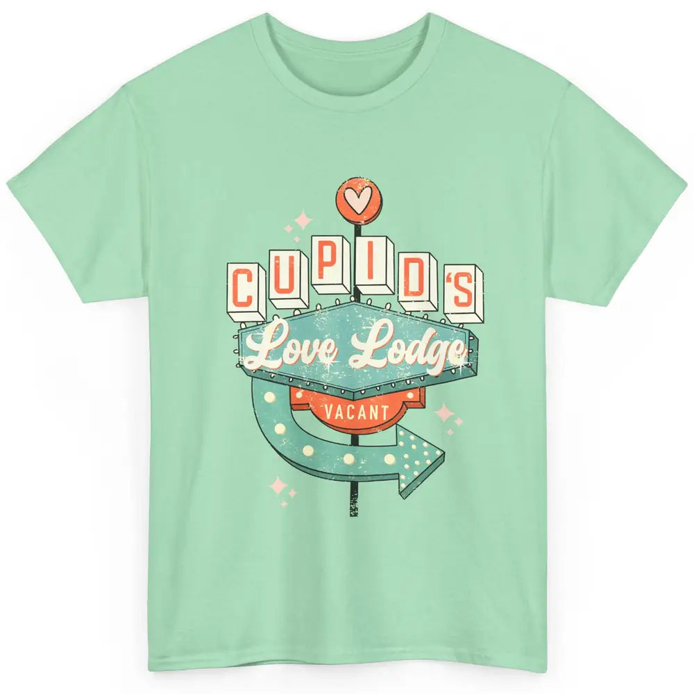 Retro Valentines Cupid's Love Lodges Funny Couples Valentine Classic Unisex T-Shirt