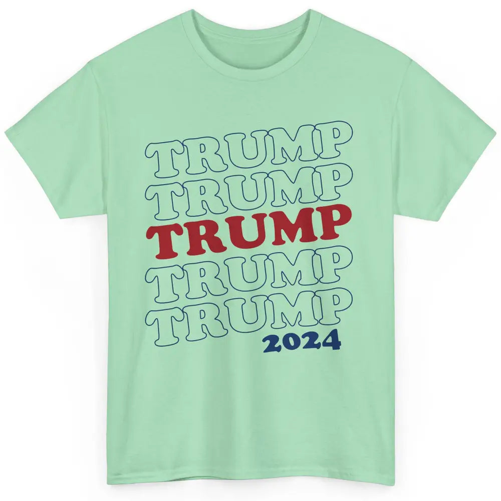 Trump 2024 Election MAGA I'll Be Back US Flag Trump Support Classic Unisex T-Shirt