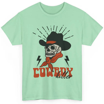 Cowboy Killer Skull Western Texas Skeleton Vintage Retro Classic Unisex T-Shirt