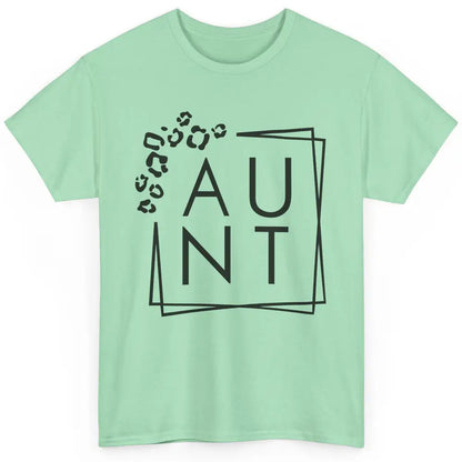 Funny Aunt Life Cheetah Square Aunt Promoted From Sister Classic Unisex T-Shirt