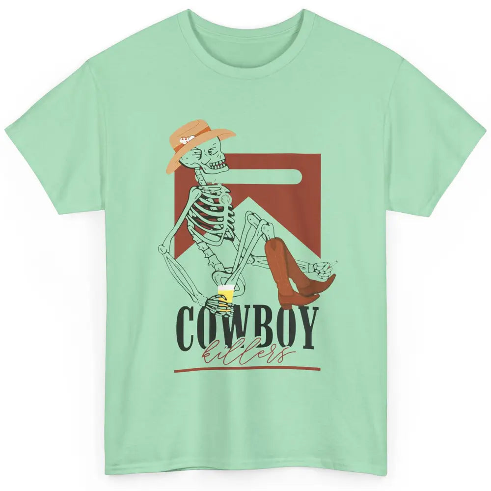 Cowboy Killers Skeleton Western Country Skull Vintage Retro Classic Unisex T-Shirt