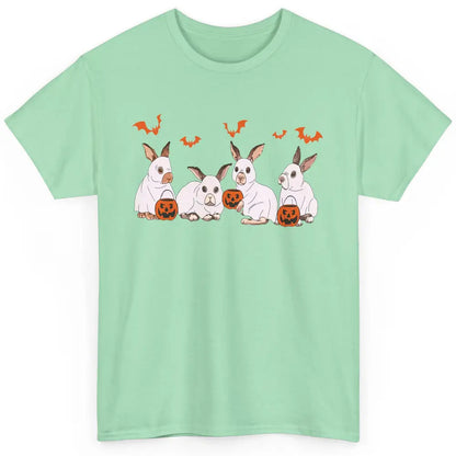 Funny Bunny Ghost Halloween Rabbit Pumpkin Spooky Season Classic Unisex T-Shirt