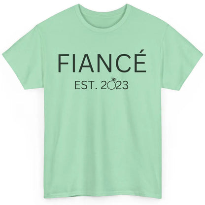 Fiance Est 2023 Future Groom Engagement Bachelorette Gift Classic Unisex T-Shirt