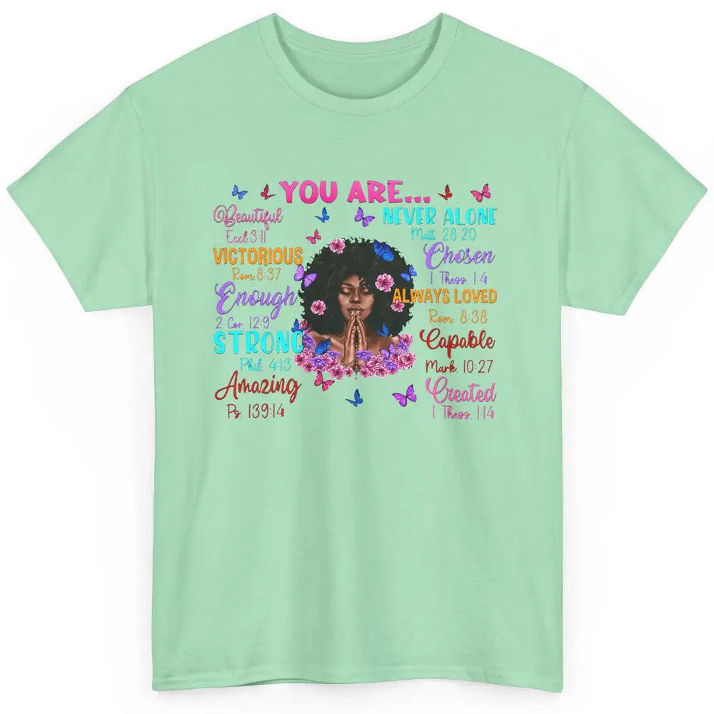 Afro Women Christian God Says I Am Bible Verse Religious Classic Unisex T-Shirt