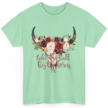 Boho Bull Skull Take The Bull By The Horns Western Country Classic Unisex T-Shirt