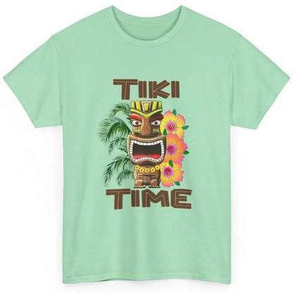 Aloha Flower Luau Tiki Time Hawaii Palm Tree Paradise Beach Classic Unisex T-Shirt