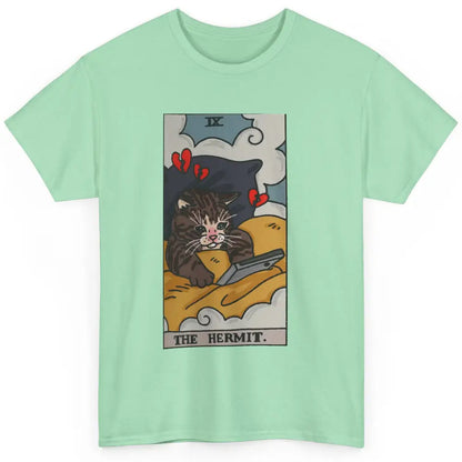 Funny Cat The Hermit Tarot Card Cat Meme Magic Cat Halloween Classic Unisex T-Shirt