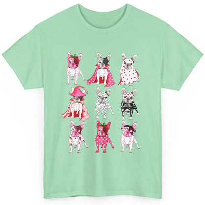 French Bulldog Valentine Frenchie Pink Spooky Valentines Day Classic Unisex T-Shirt