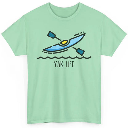 Yak Life Sunset Kayak Kayaking Retro 70s Paddling Outdoor Classic Unisex T-Shirt