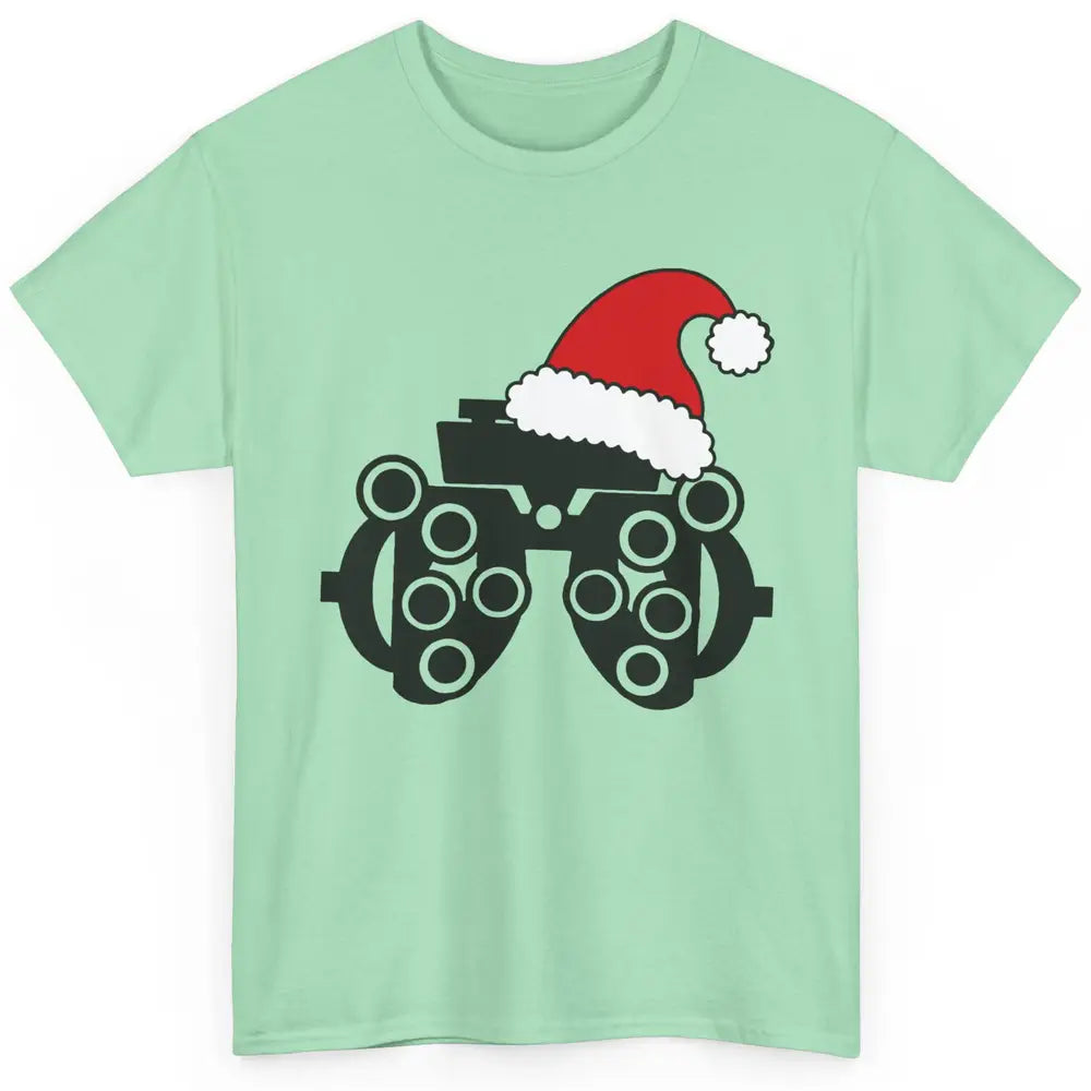 Funny Phoropter Santa Hat Optometrist Optician Christmas Classic Unisex T-Shirt