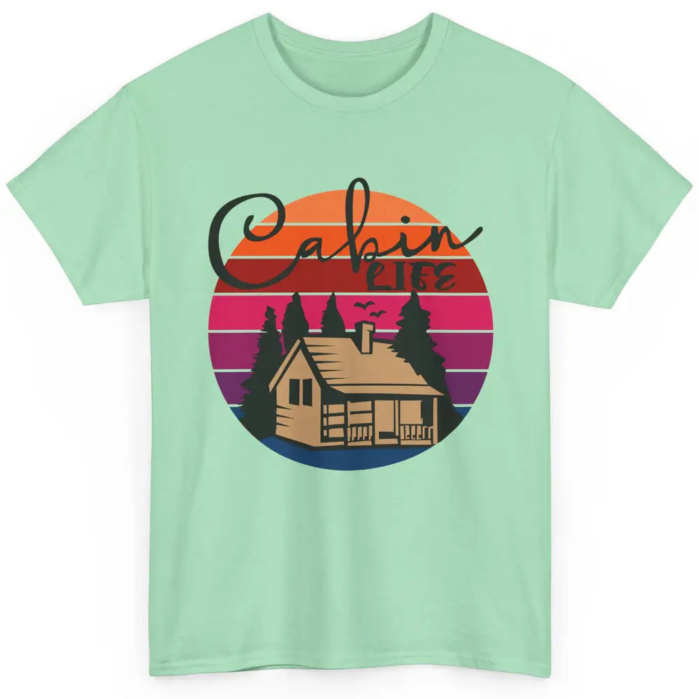 Cabin Life Vintage Cabin Camping Northern Lakes Outdoor Life Classic Unisex T-Shirt