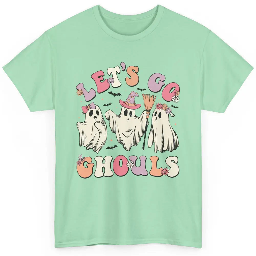 Cute Ghost Let's Go Ghouls Halloween Costume Kid Gift Classic Unisex T-Shirt