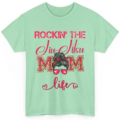 Vintage Messy Bun Jiu Jitsu Mom Life Taekwondo Martial Art Classic Unisex T-Shirt