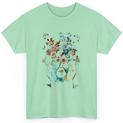 Cute Floral Phoropter Woman Optometrist Eye Anatomy Optician Classic Unisex T-Shirt