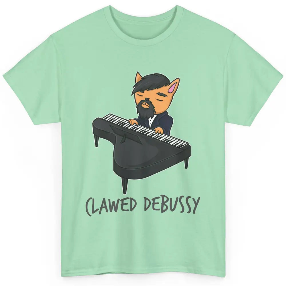 Clawed Debussy Orange Cat Piano Classical Music Composer Pun Classic Unisex T-Shirt