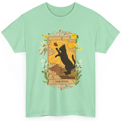 Funny Cat The Fool Tarot Card Halloween Costume Cat Lovers Classic Unisex T-Shirt