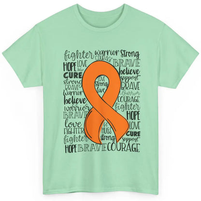 Functional Neurological Disorder FND Orange Ribbon Hope Love Classic Unisex T-Shirt