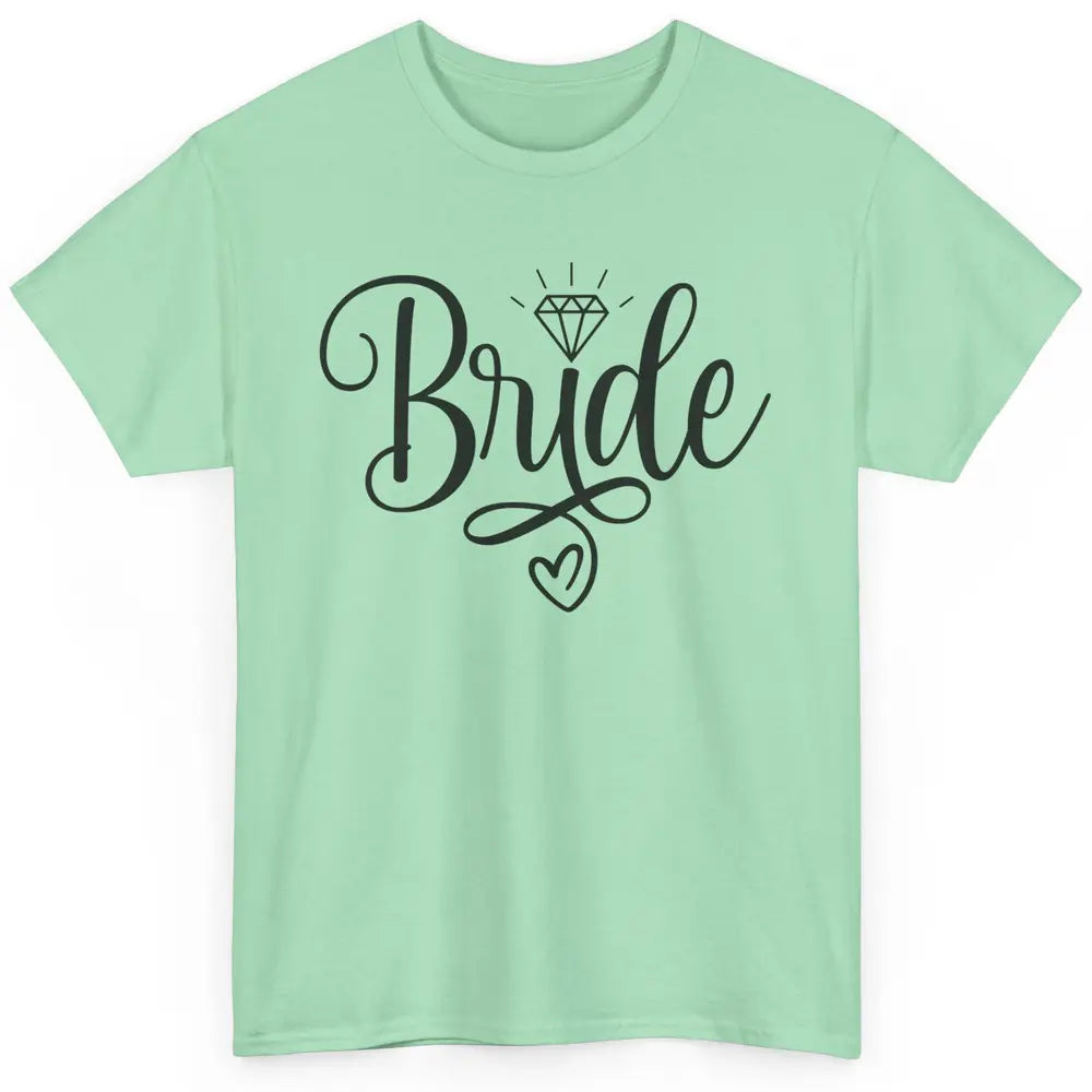 Bride To Be Wedding Ring Future Mrs. Engagement Bachelorette Classic Unisex T-Shirt