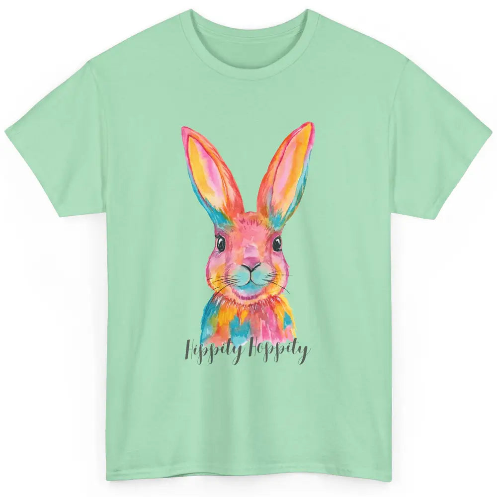 Watercolor Hippity Hoppity Bunny Dance Easter Rabbit Hip Hop Classic Unisex T-Shirt