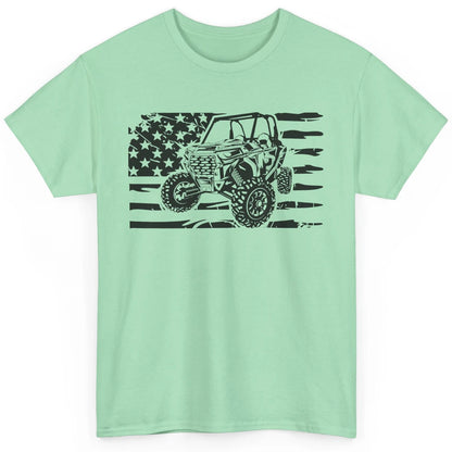 Retro US Flag UTV Riding Offroad Mountain Side By Side Rider Classic Unisex T-Shirt