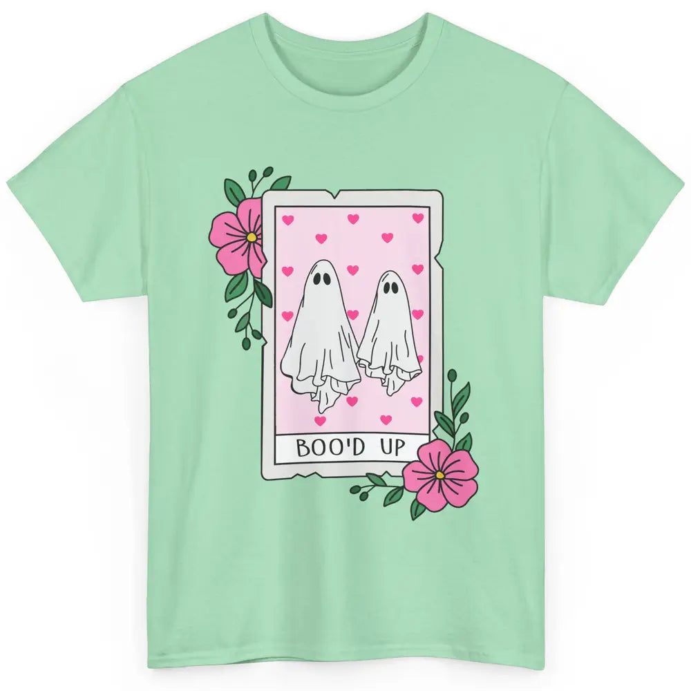 Floral Bood Up Tarot Card Valentines Day Spooky Ghost Couple Classic Unisex T-Shirt