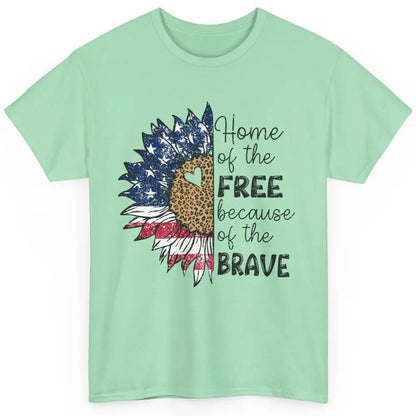 Sunflower 4th Of July Home Of The Free Because Of The Brave Classic Unisex T-Shirt