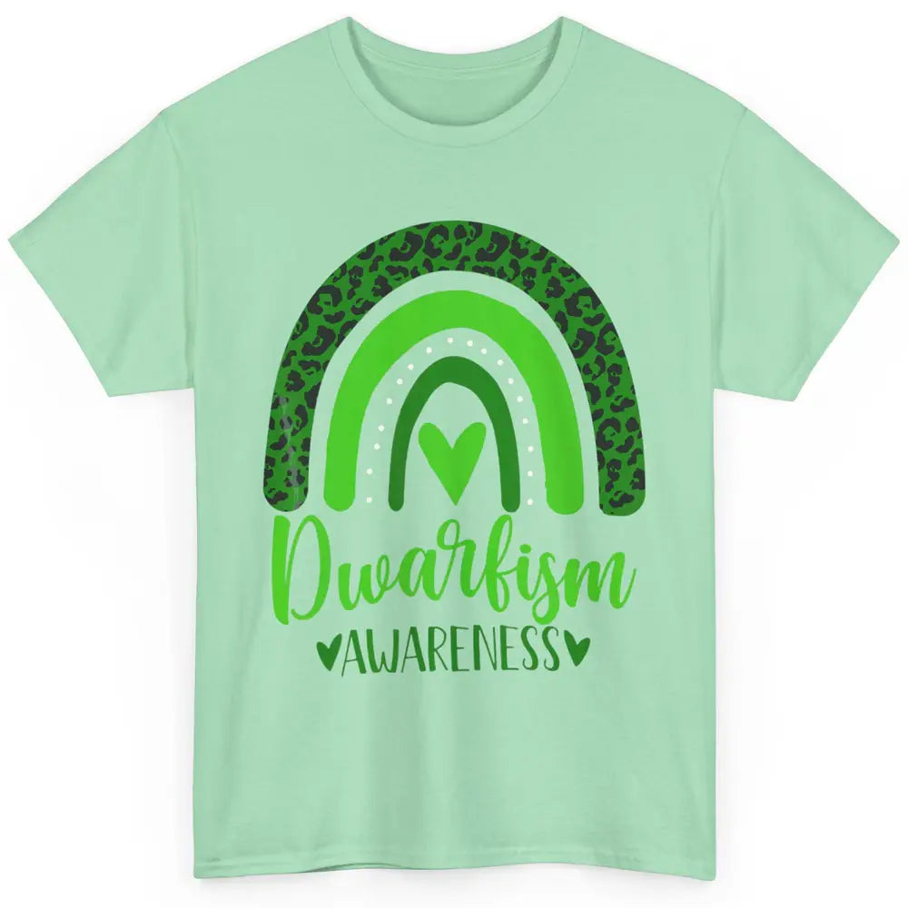 Dwarfism Awareness Month Wear Green Boho Heart Love Rainbow Classic Unisex T-Shirt