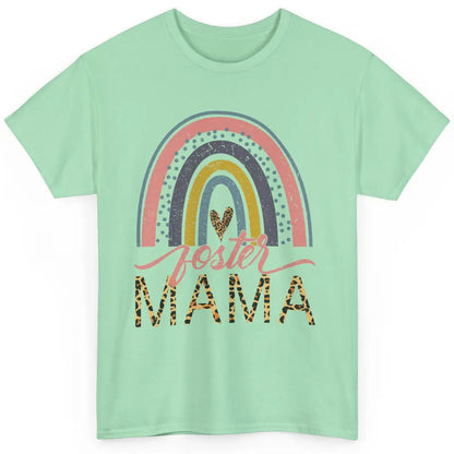 Foster Care Parents Leopard Rainbow Adoption Foster Mama Classic Unisex T-Shirt