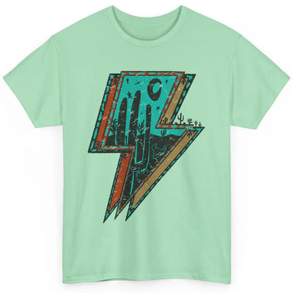 Desert Night Turquoise Lightning Bolt Western Country Girl Classic Unisex T-Shirt