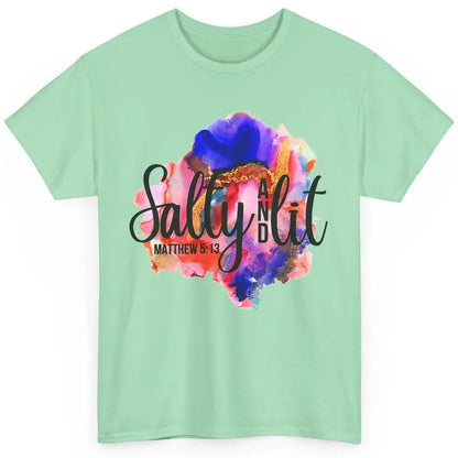 Christian Salty And Lit Bible Verse Religious Watercolor Classic Unisex T-Shirt