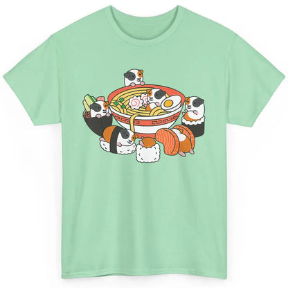 Cute Kawaii Guinea Pig Sushi Ramen Bowl Pet Animal Hamster Classic Unisex T-Shirt