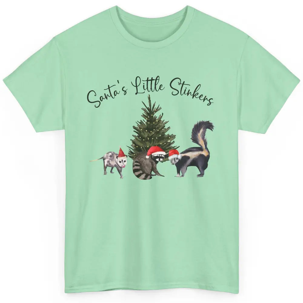 Christmas Forbidden Cats Raccoon Skunk Opossum Santa Little Classic Unisex T-Shirt