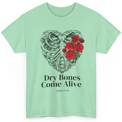 Floral Rib Cage Dry Bones Come Alive Bible Verse Christian Classic Unisex T-Shirt