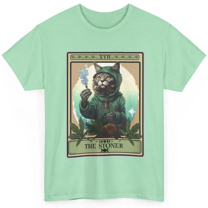 Vintage The Stoner Cat Tarot Card Weed Cannabis Marijuana Classic Unisex T-Shirt