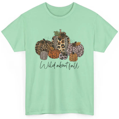 Leopard Pumpkin Patch Wild About Fall Thanksgiving Halloween Classic Unisex T-Shirt