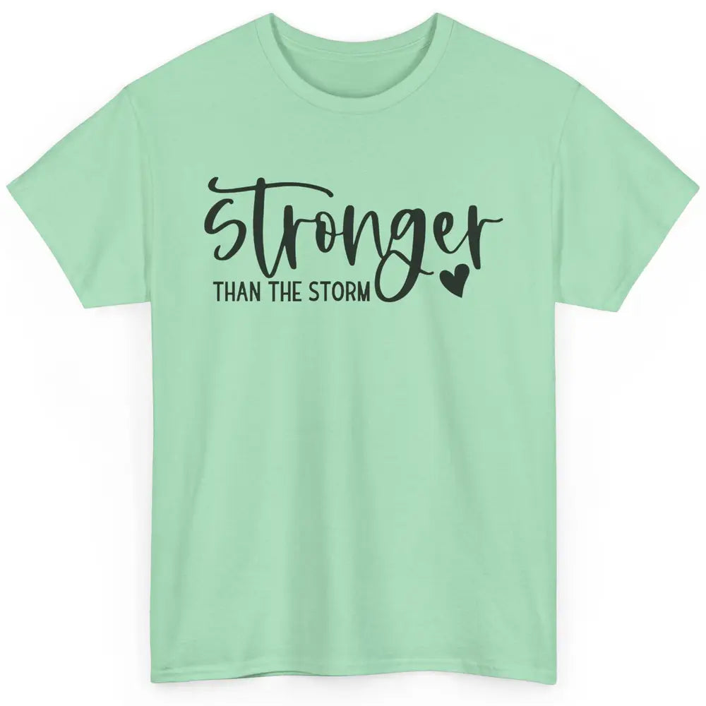 Stronger Than the Storm Inspirational Motivational Quotes Classic Unisex T-Shirt