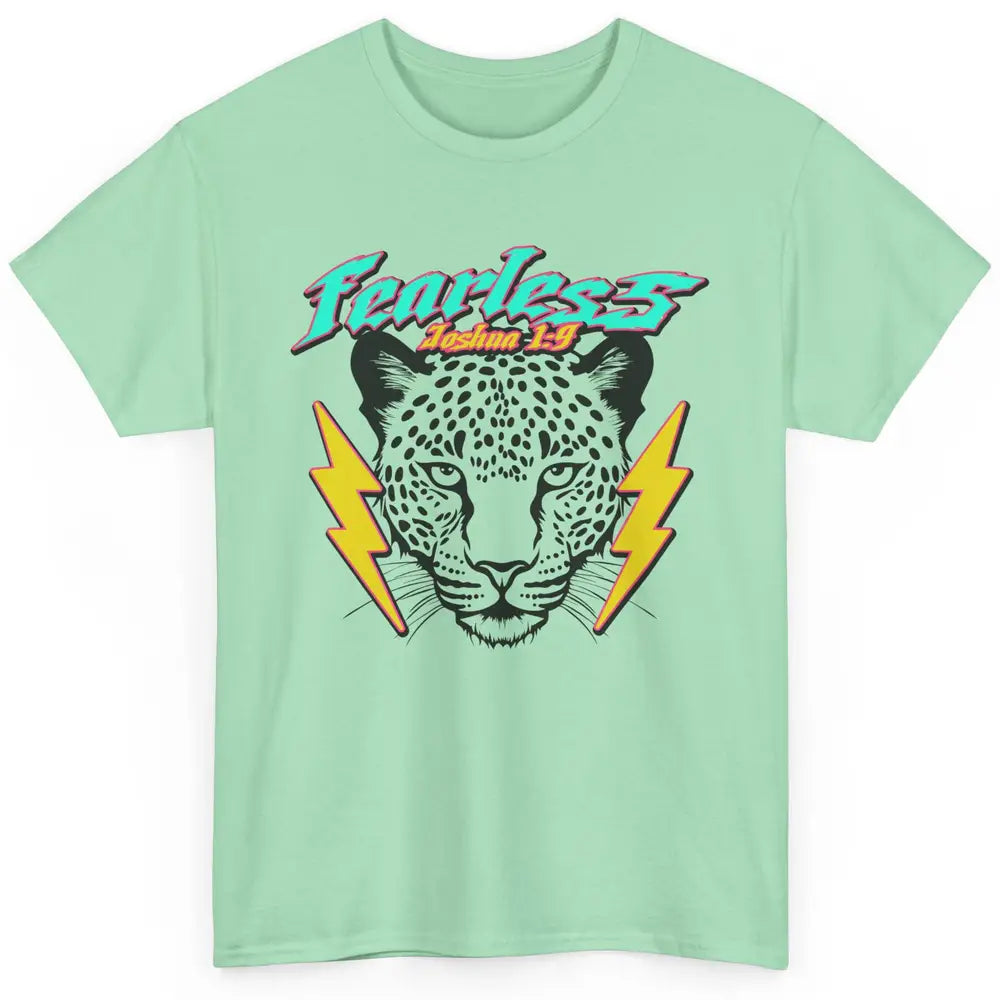 Christian Cheetah Fearless Bible Lightning Bolt Religious Classic Unisex T-Shirt