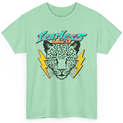 Christian Cheetah Fearless Bible Lightning Bolt Religious Classic Unisex T-Shirt